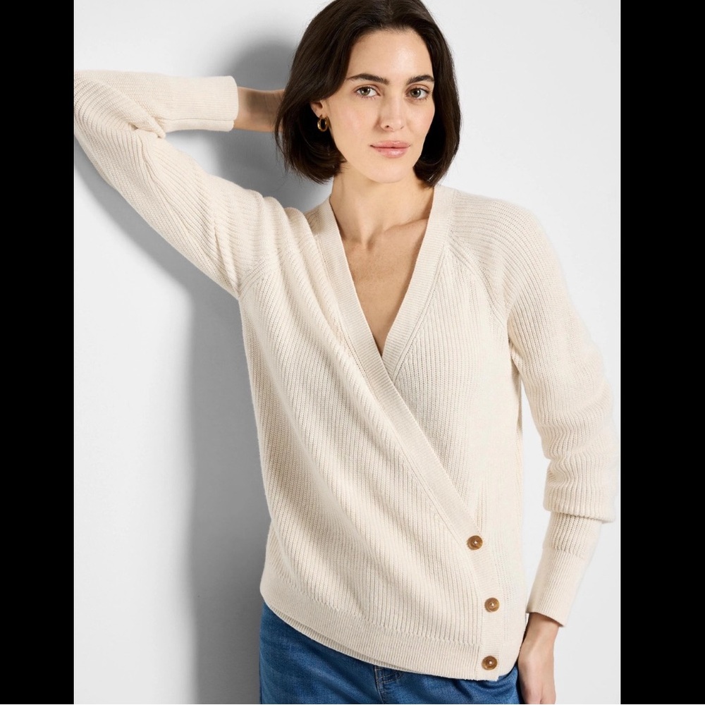 NWT NIC & ZOE Shaker Stitch Wrap Sweater